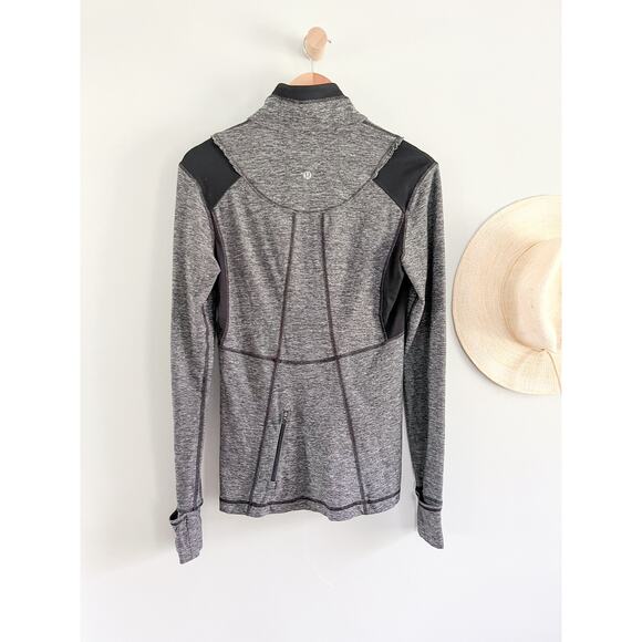 Lululemon | Run Your Heart Out Pullover Jacket | Heathered Black | Sz 6 - Picture 8 of 10